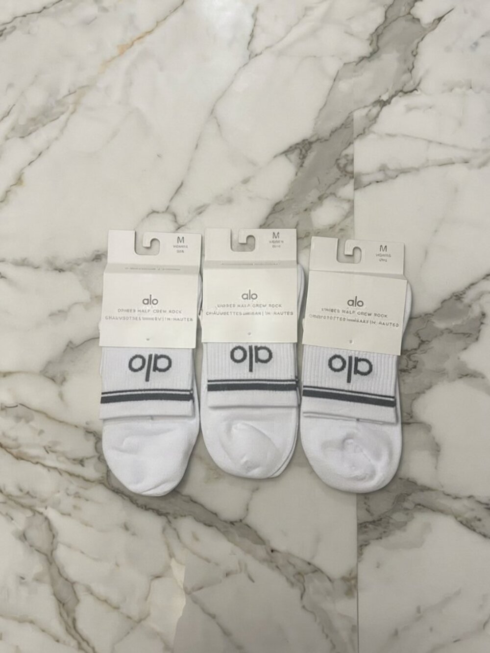 Alo Throwback socks 3 pairs Brand New